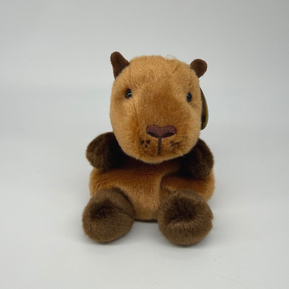 Aurora Palm Pals Sid Capybara Plush Stuffed Animal Zoo Collection #1-171 Brown